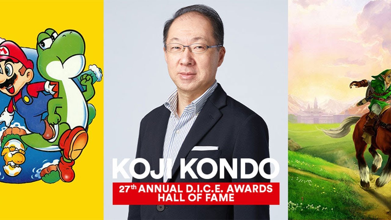 Koji Kondo being honored with the Hall of Fame at DICE Awards 2024
