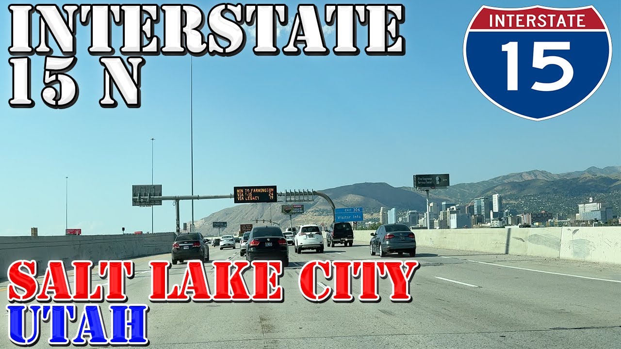 I-15 North - Salt Lake City - Provo - Ogden - Utah - 4K Highway Drive