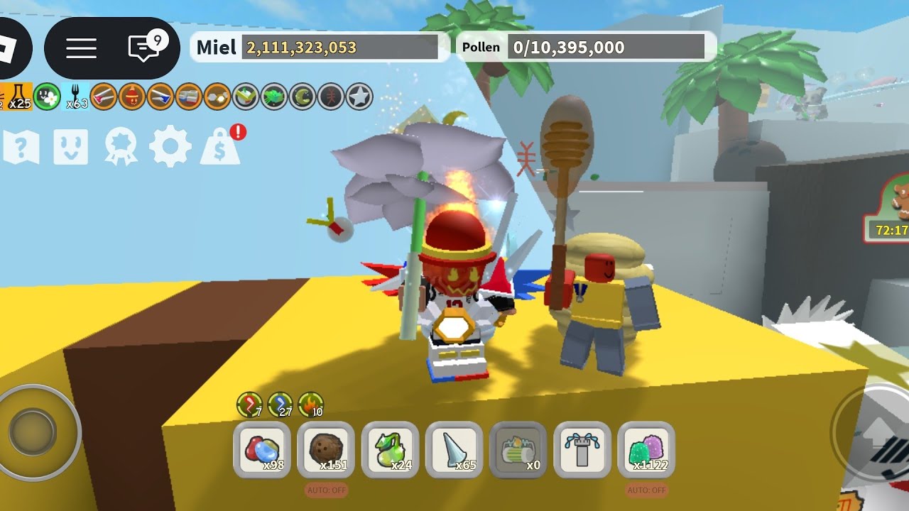 Tout les item gratuit de bee swarm simulator 