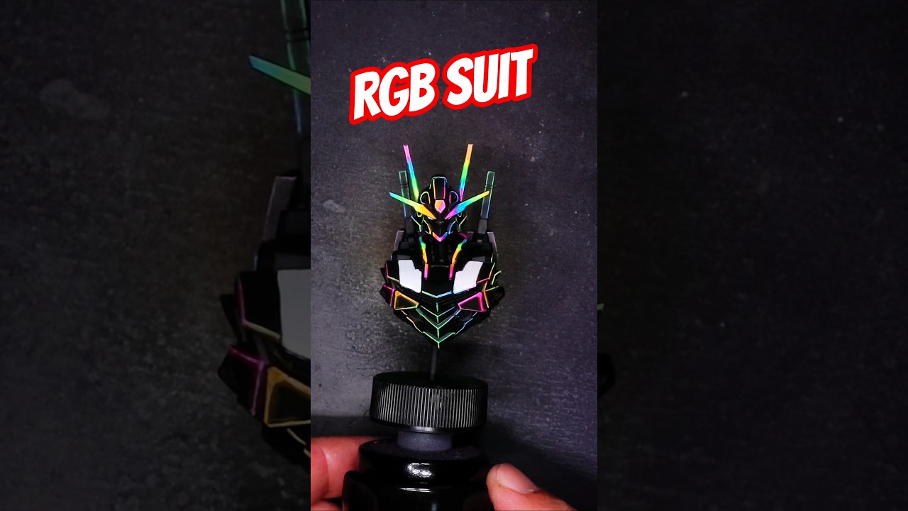 RGB Gundam Aerial #gundam #miniaturepainting #warhammer40k #rgb #tau #glow #paint #anime #40klore