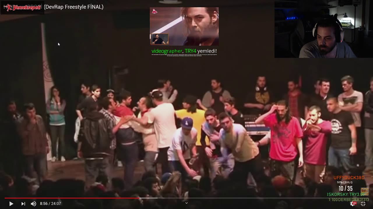 ELRAEN - Devrap Freestyle Finalini İzliyor HİDRA Ve GROGi KAVGA !!