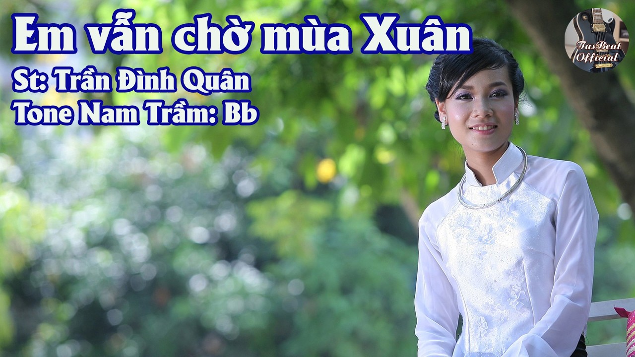 Karaoke Em Vẫn Chờ Mùa Xuân Tone Nam Trầm | TAS BEAT