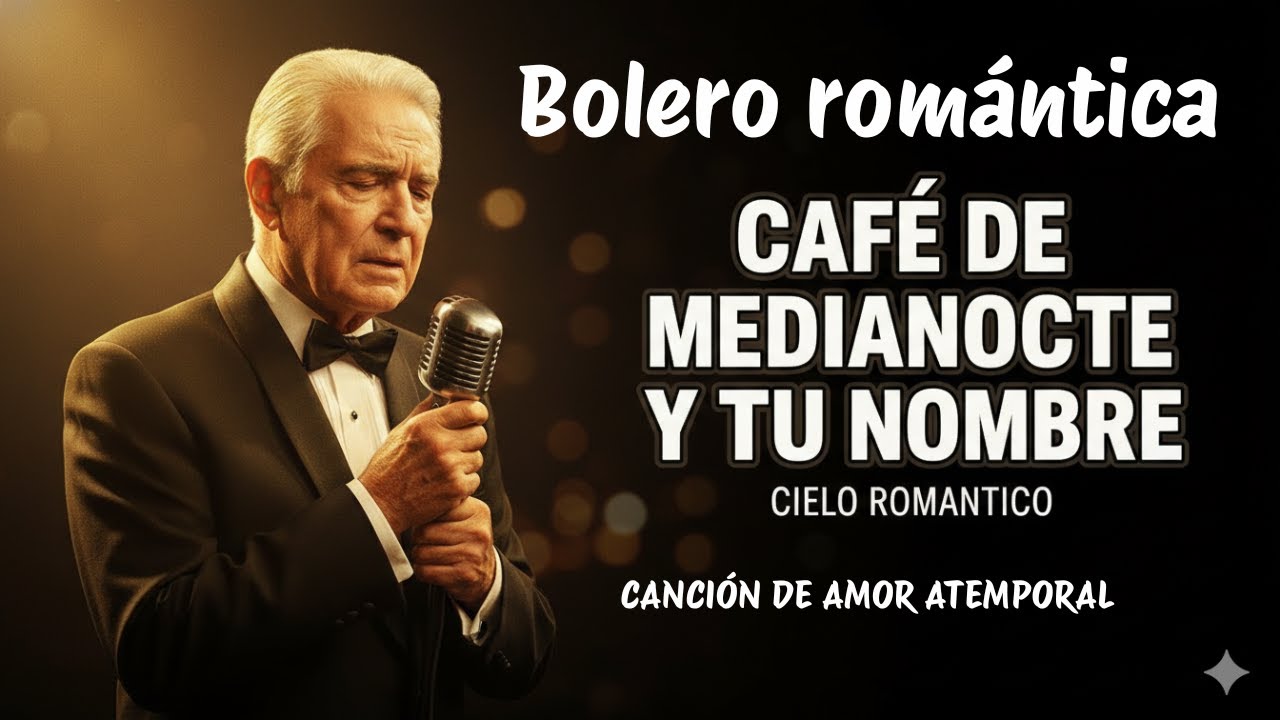 Café de Medianoche y Tu Nombre, Bolero Romántico Nuevo, Voz Masculina, Letra Poética