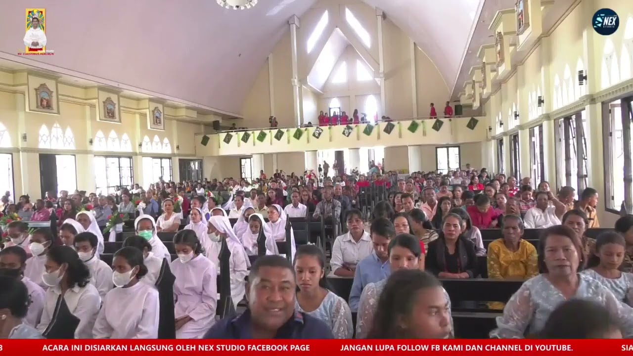 PERAYAAN MISA PERTAMA IMAM BARU RD. FAUSTINUS KEBUBUN Gereja Santo Ludovikus Faan