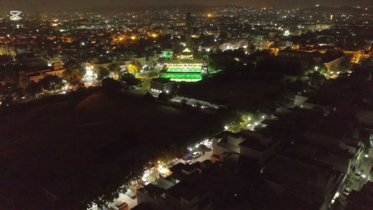 Night Drone aerial footage