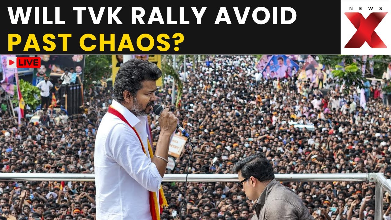 TYK's Vijay Rally LIVE: TVK Chief Vijay to Hold Public Meeting In Erode; Preparation Visuals Emerge