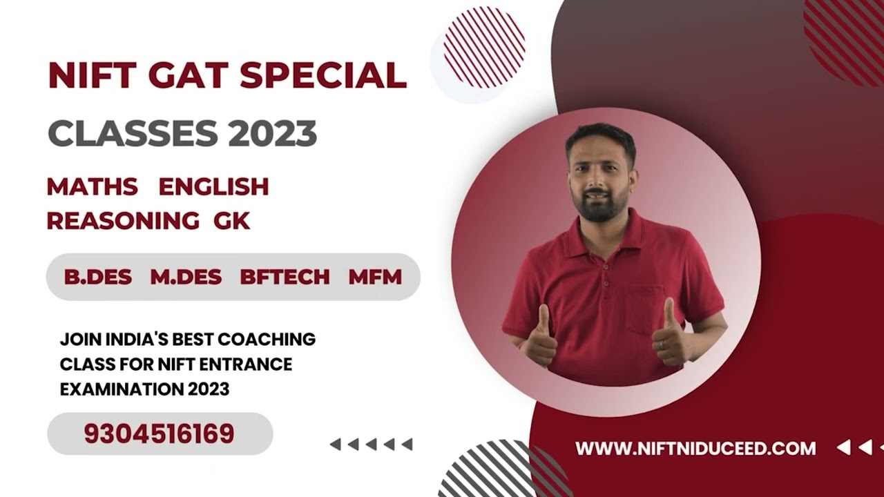 NIFT GAT Preparation | NIFT Maths Class | NIFT English Class | NIFT Admission 2023 | NIFT GAT Class
