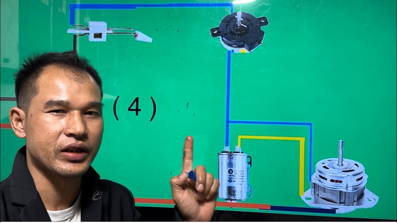 အဝတ်လျော်စက် နစ်ကန် spin timer နဲ့ ဝါယာရိန်ဆင်နည်း