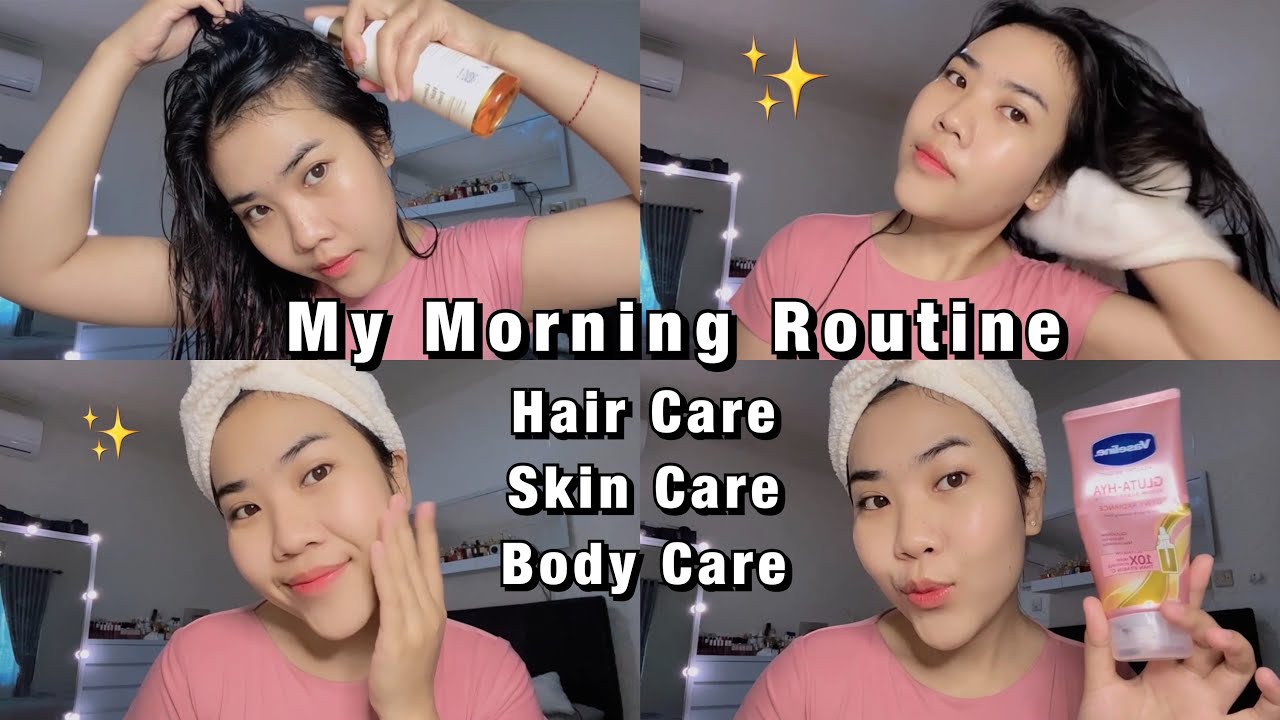 My Morning Routine | Skin Care, Care Body Care, Hair Care With Ginsela