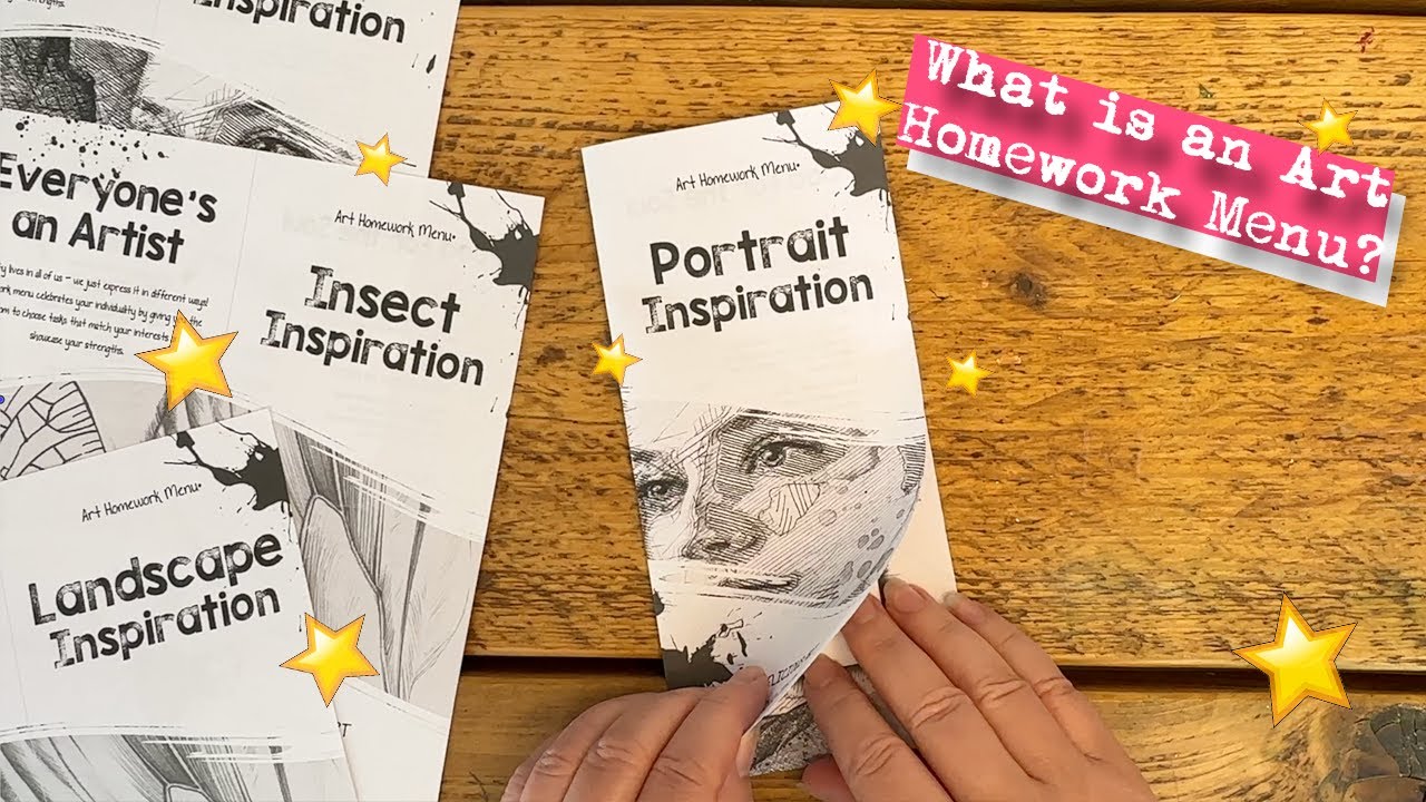 What is an Art Homework Menu?