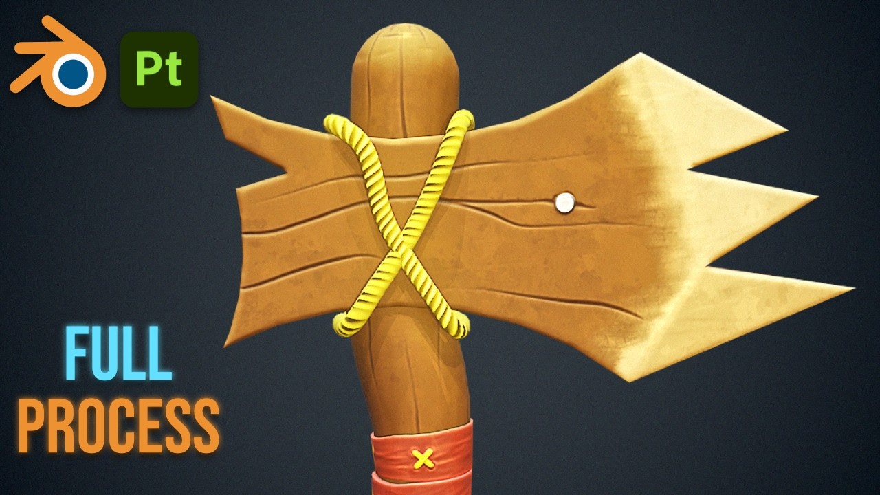 Стилизованный Деревянный Топор – Рабочий процесс создания Game Asset в Blender 3D
