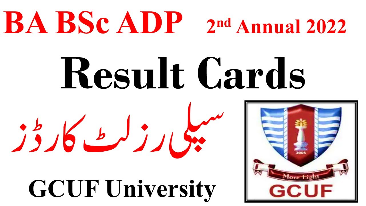 BA BSc ADP 2nd Annual 2022 Result Cards GCUF | BA BSc Result Cards GCUF