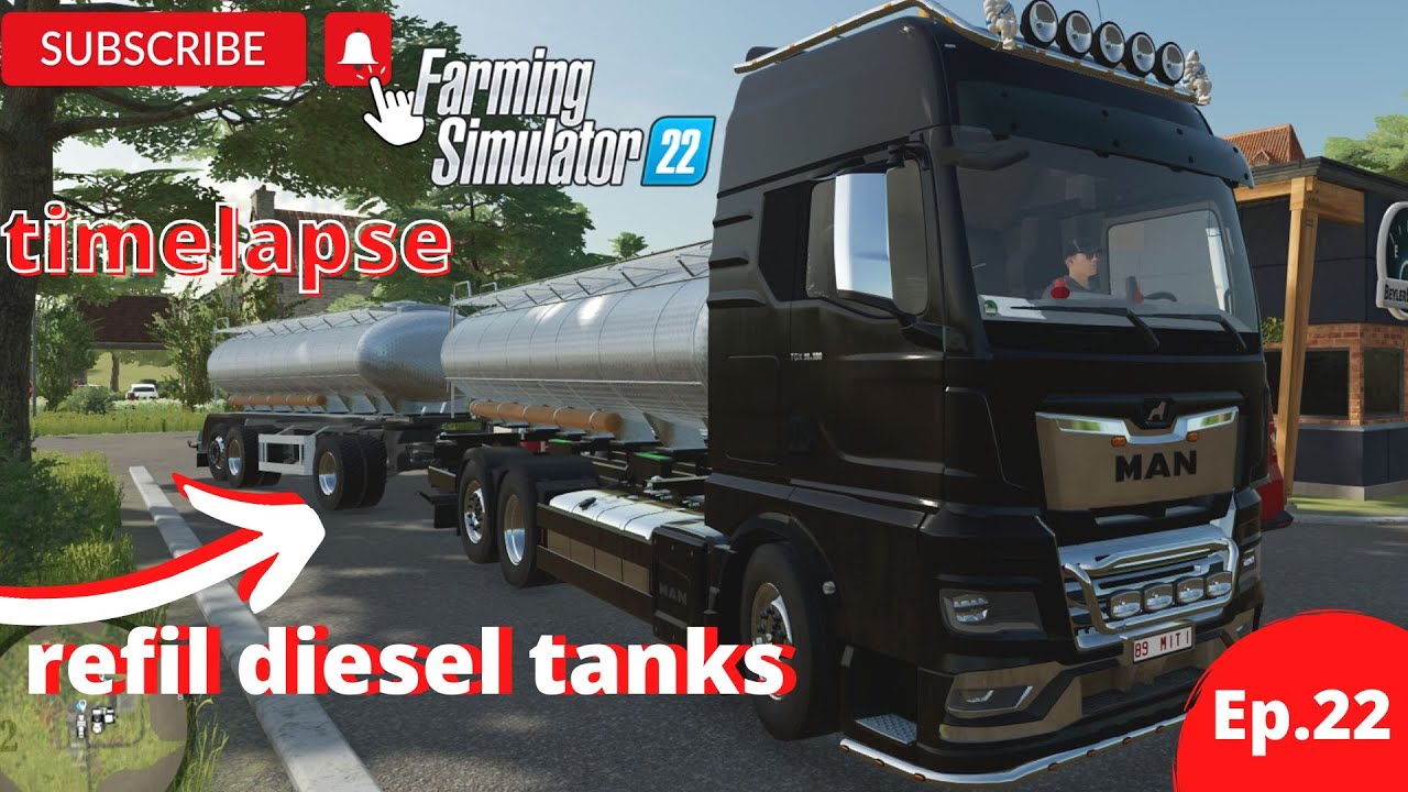 #fs22 #gameplay #timelapse  REFIL DIESEL TANKS/ COLLECT STRAW / #enjoy