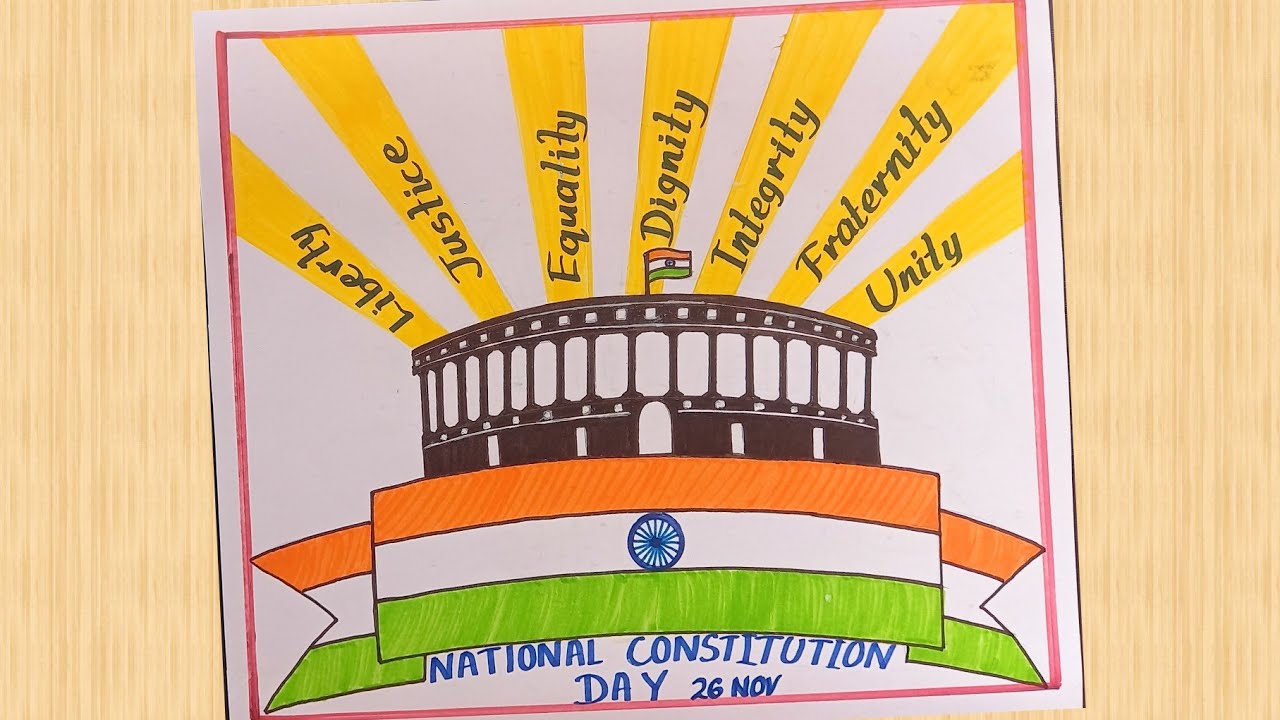 National Constitution Day Drawing/ Samvidhan Diwas Poster/ National Law Day Poster