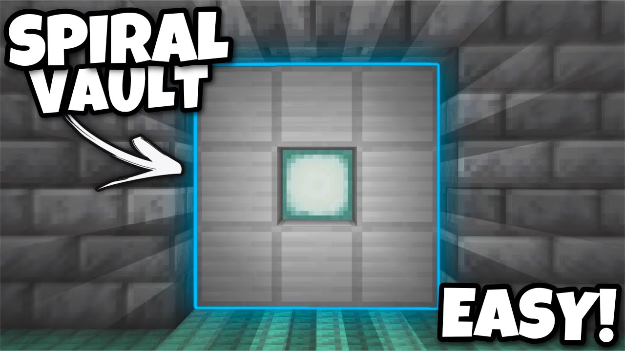 EASY 3x3 Spiral Vault Door In Minecraft Bedrock 1.18!!! (Windows 10, PS5, PS4, Xbox, MCPE, Switch)