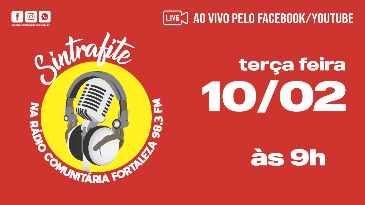 NESTA TERÇA FEIRA (10/02) TEM SINTRAFITE NA RÁDIO COMUNITÁRIA FORTALEZA 98,3 FM 🔊🗣️