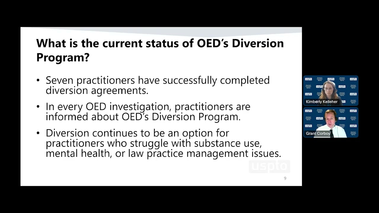 USPTO Hour -  OED Programs - Diversion Law School Clinic and Patent Pro Bono