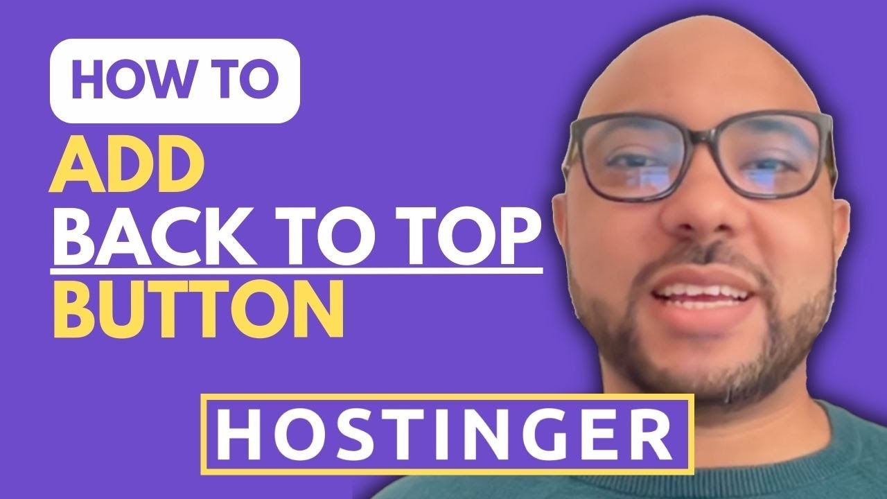 How to add a [BACK TO TOP] Button to Hostinger Website Builder