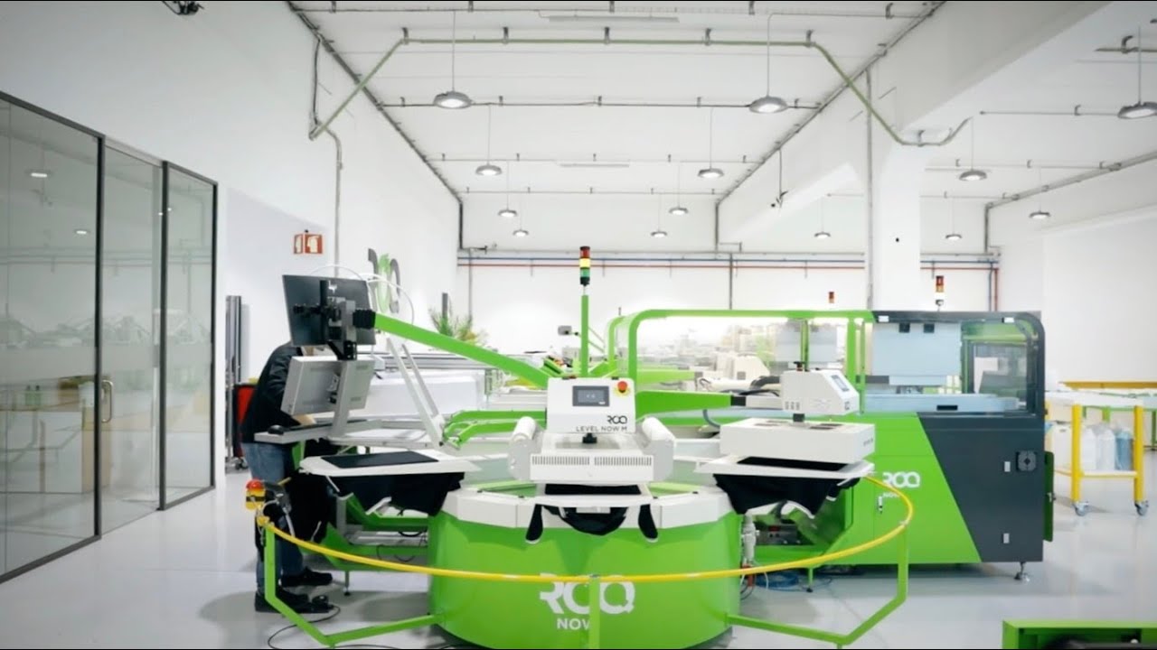 ROQ's DTG Integrated Solution: The ROQ NOW + ROQ SAHARA Dryer + the ROQ FOLD, PACK, BAG, & LABEL.