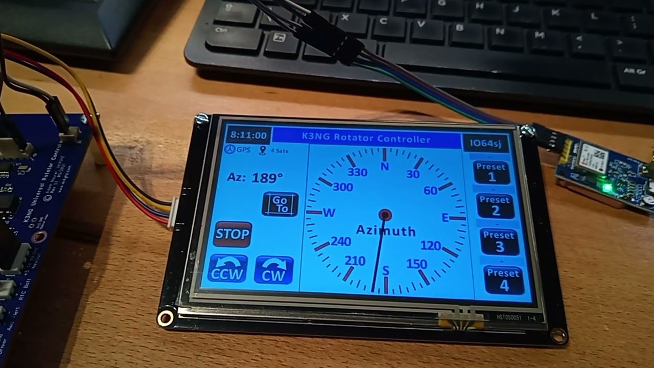 Inital results with testing K3NG rotator code & VK4GHZ universal rotator controller PCB