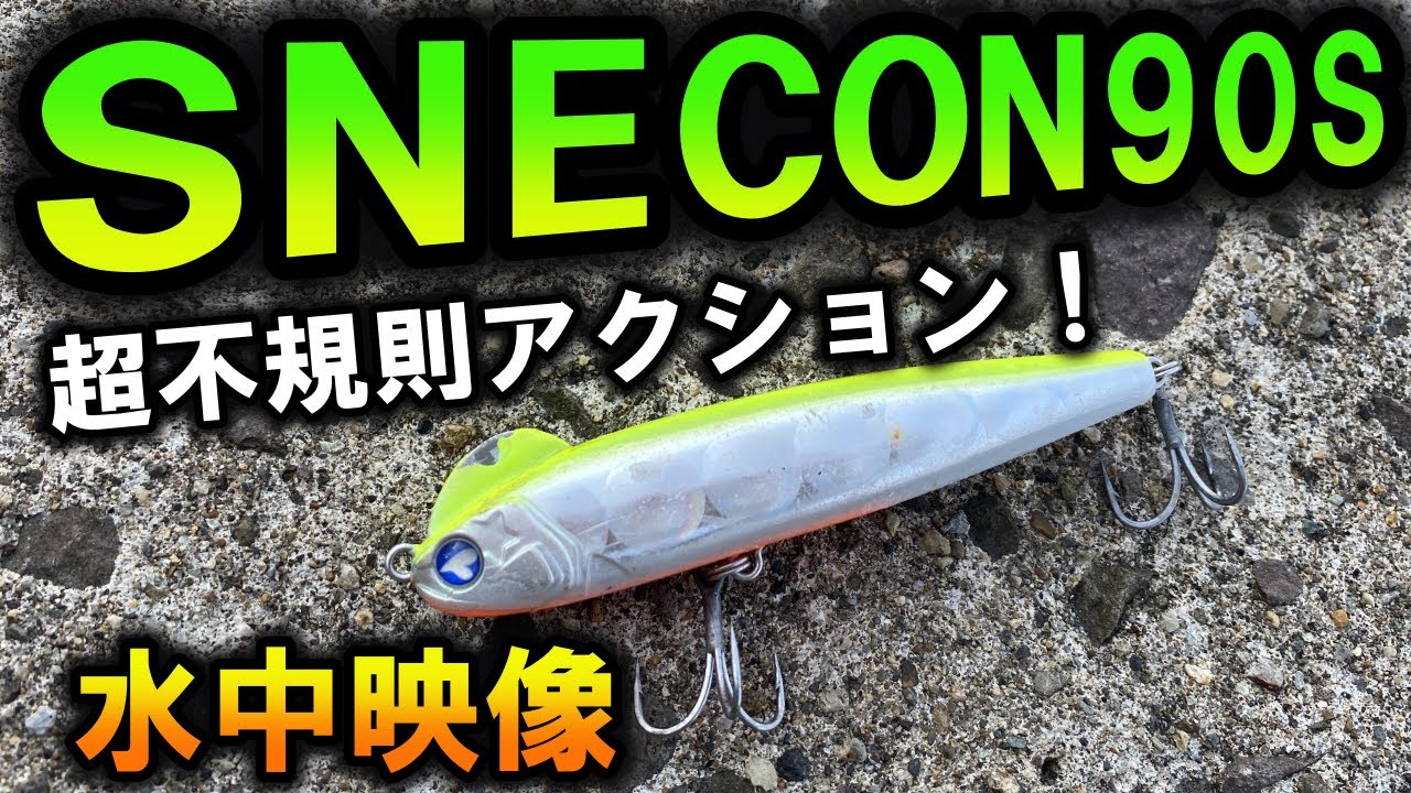 【スネコン90S】特に早巻きがヤバイ！タダ巻きなのに超不規則！なんで？BlueBlueシーバスルアーの水中映像。撮影ヘタで申し訳ないです。