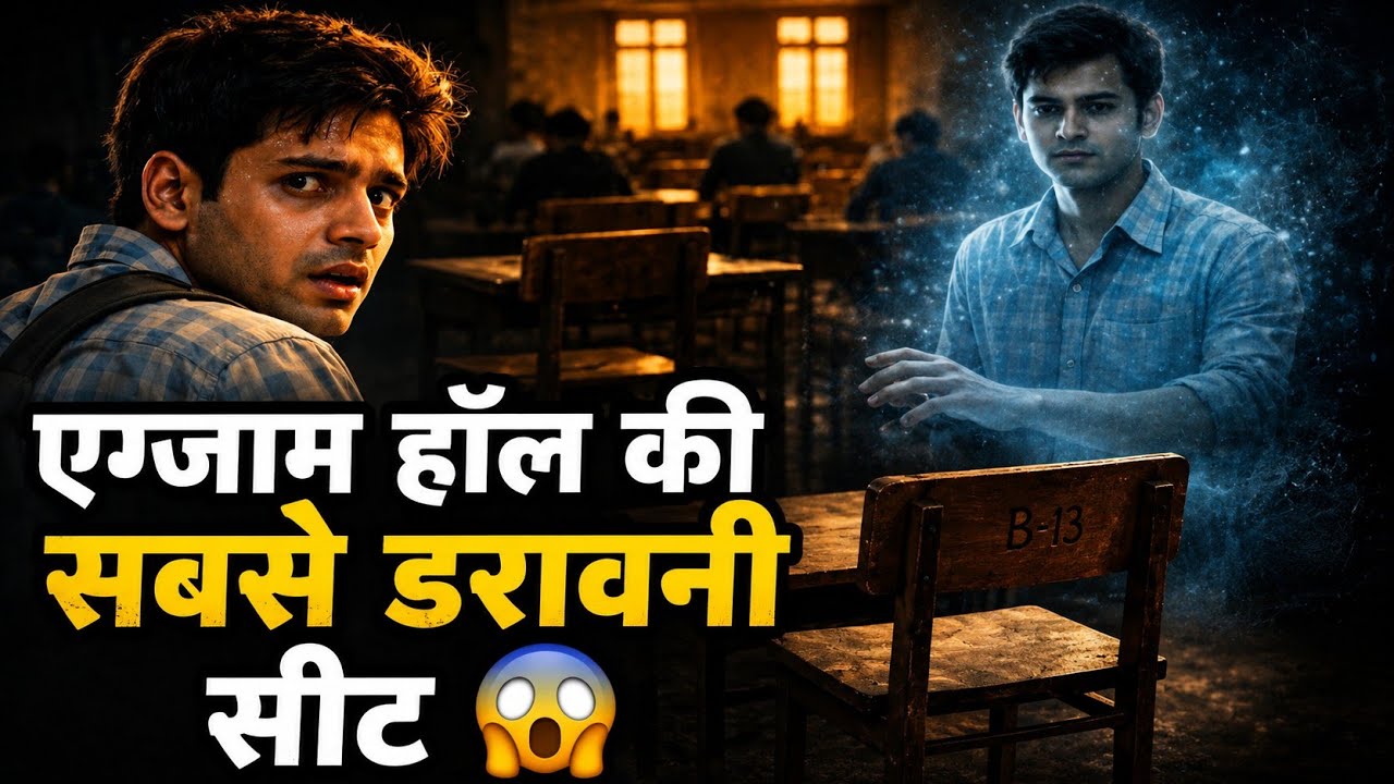 👻 खाली कुर्सी पर कौन बैठा था? | Exam Hall Ghost Story Hindi । True Horror College Story in Hindi 