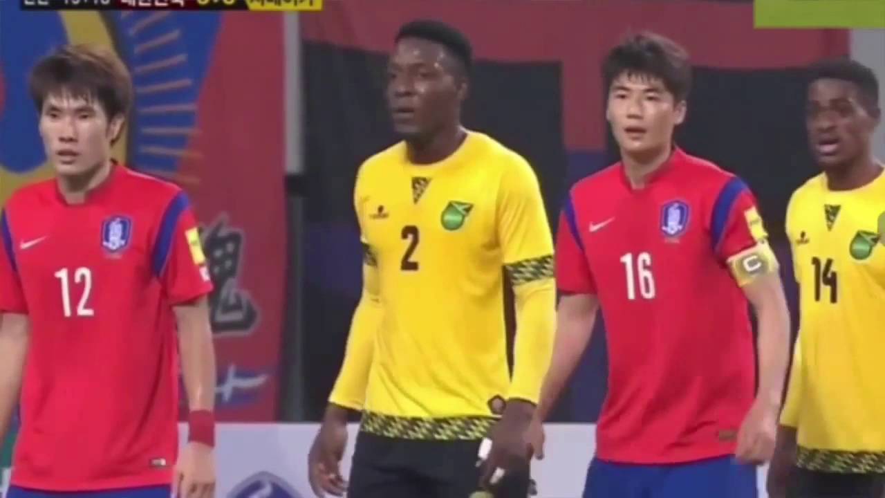 South Korea offside trap against Jamaica