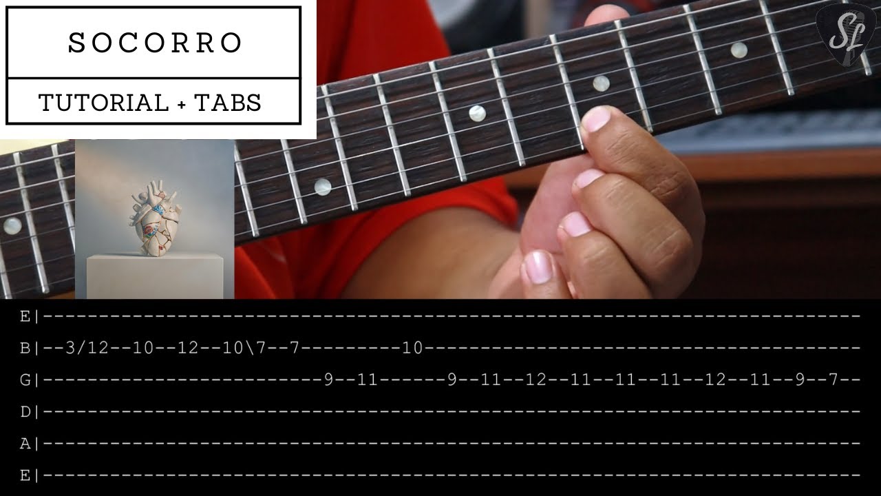 Socorro - Tutorial de Guitarra Eléctrica - Tablaturas y Acordes | Un corazón