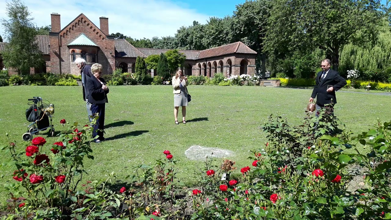 Scattering ashes of Moira Kathleen Parkin (nee Rodgerson) at Cottingley Crematorium 1st July 2021