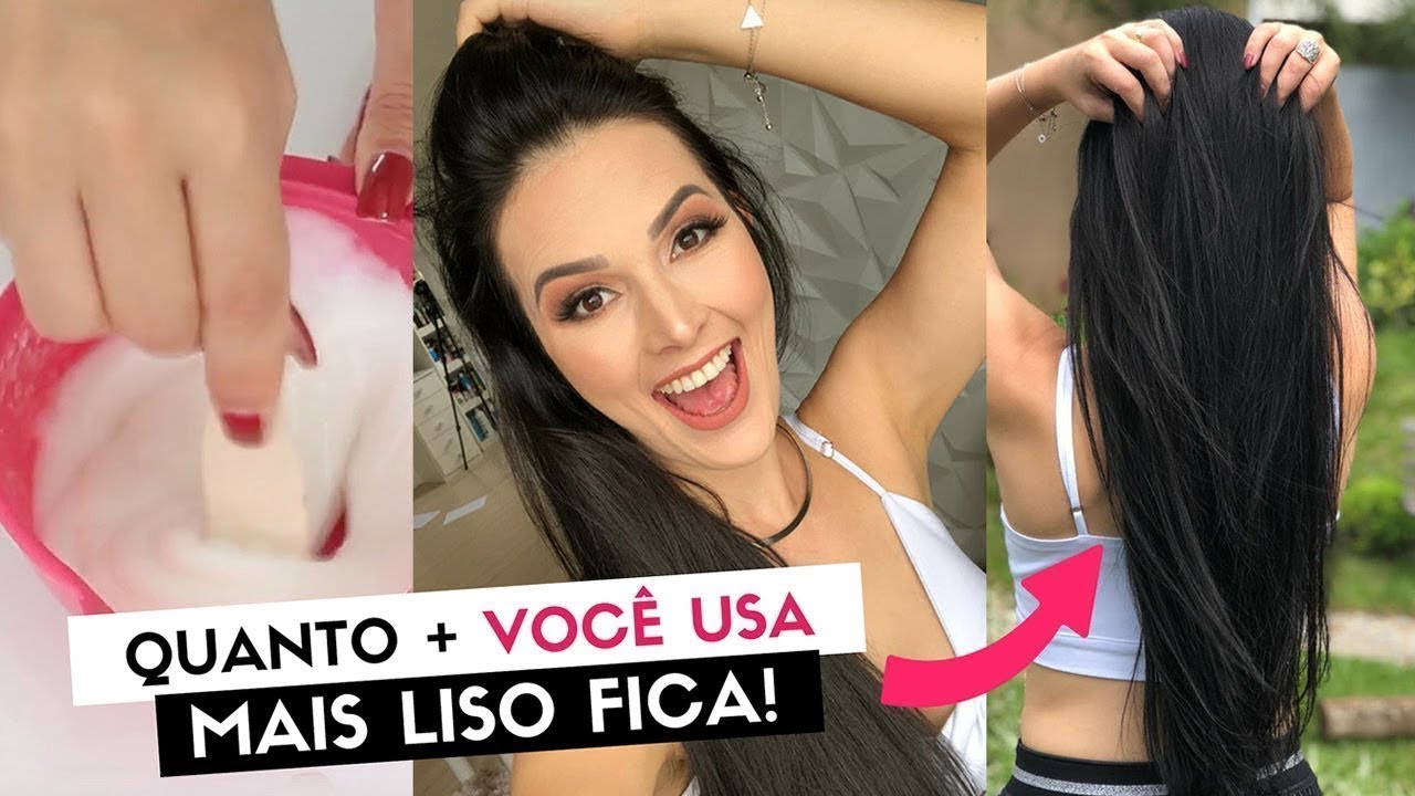 QUANTO MAIS VOCÊ USA, MAIS LISO SEU CABELO FICA! SEM QUÍMICA, SEM CHAPINHA (HIDRATAÇÃO CASEIRA)