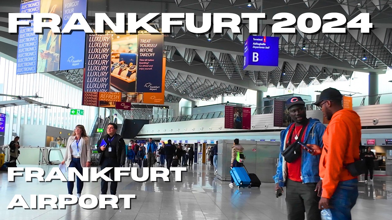 FRANKFURT AIRPORT Walking Tour 🇩🇪 Flughafen Frankfurt [4K Video]