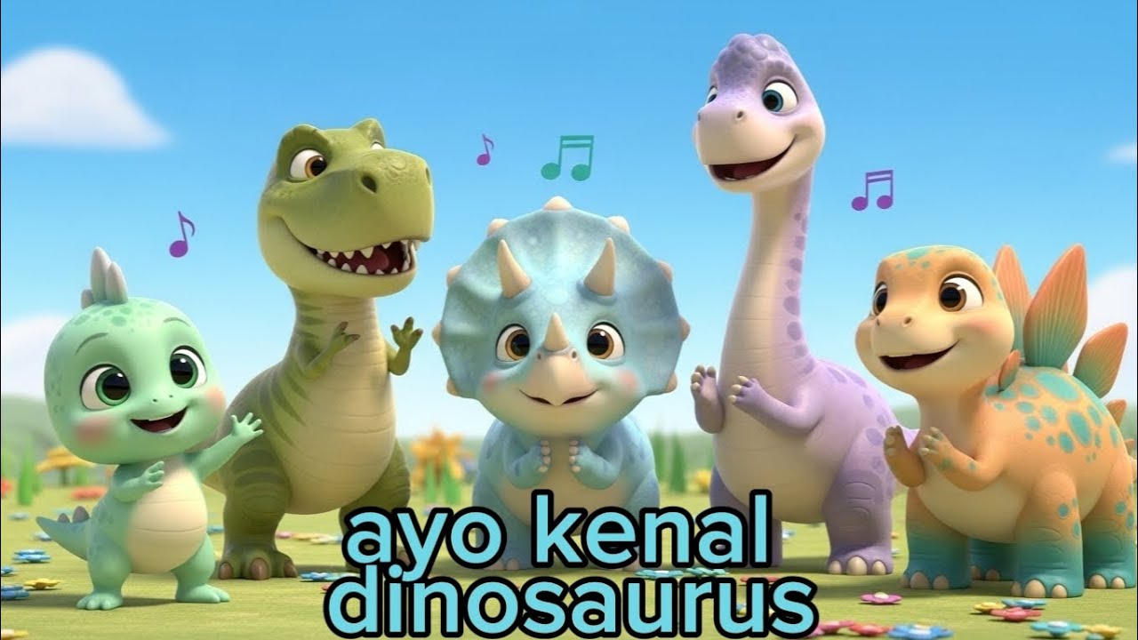 Ayo kenal dinosaurus ||lagu anak anak🎶🎶||animasi lucu