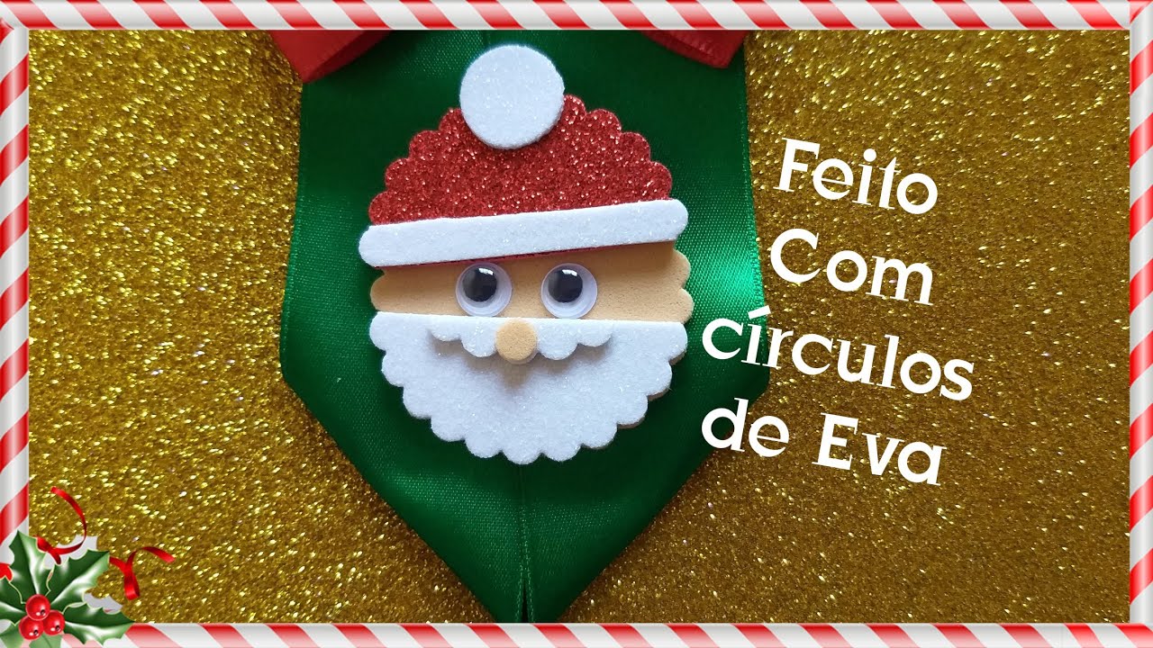 Papai Noel em Eva feito com círculos (Super fácil)