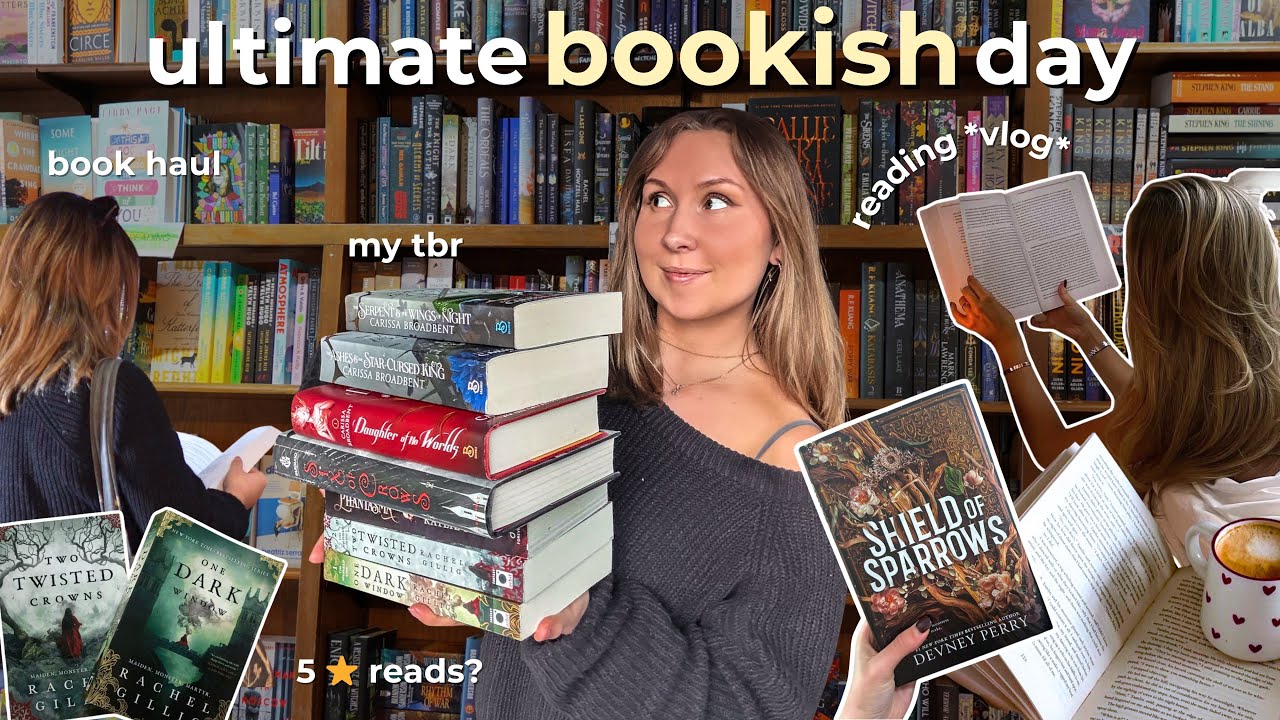 the ULTIMATE cozy winter bookish day | book shopping, my current tbr, reading *vlog*