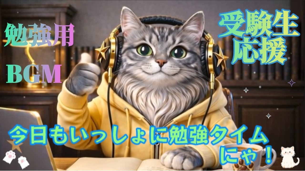 猫ちゃんといっしょに勉強タイム🐱📚｜受験生応援🌸🐾