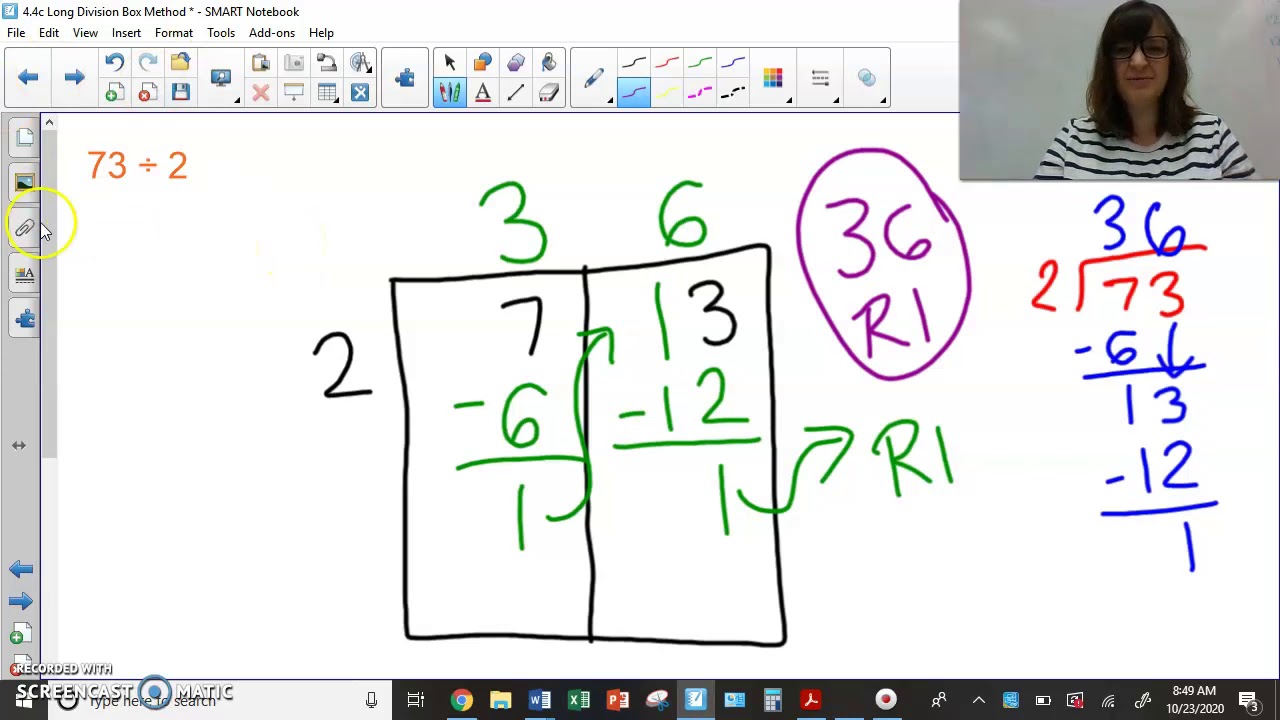 Long Division Box Method