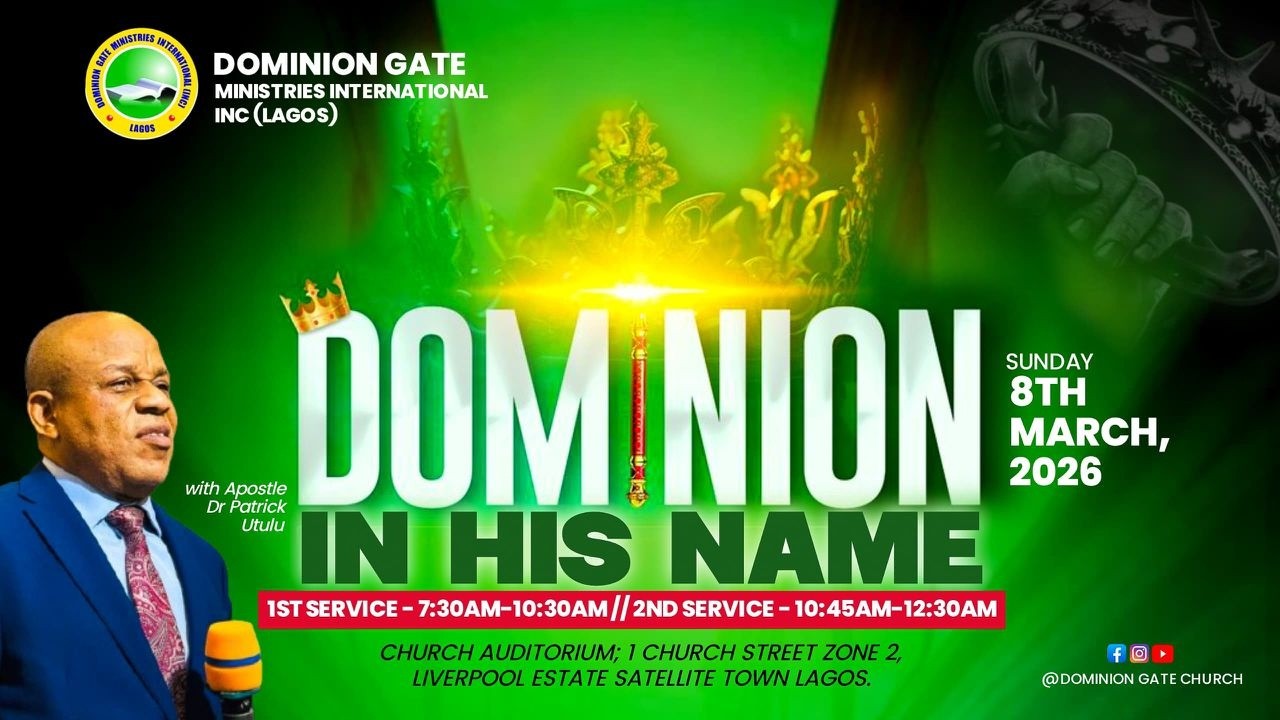SUNDAY CELEBRATION SERVICE || 1ST SERVICE || DOMINION IN HIS NAME || 08-03-2026