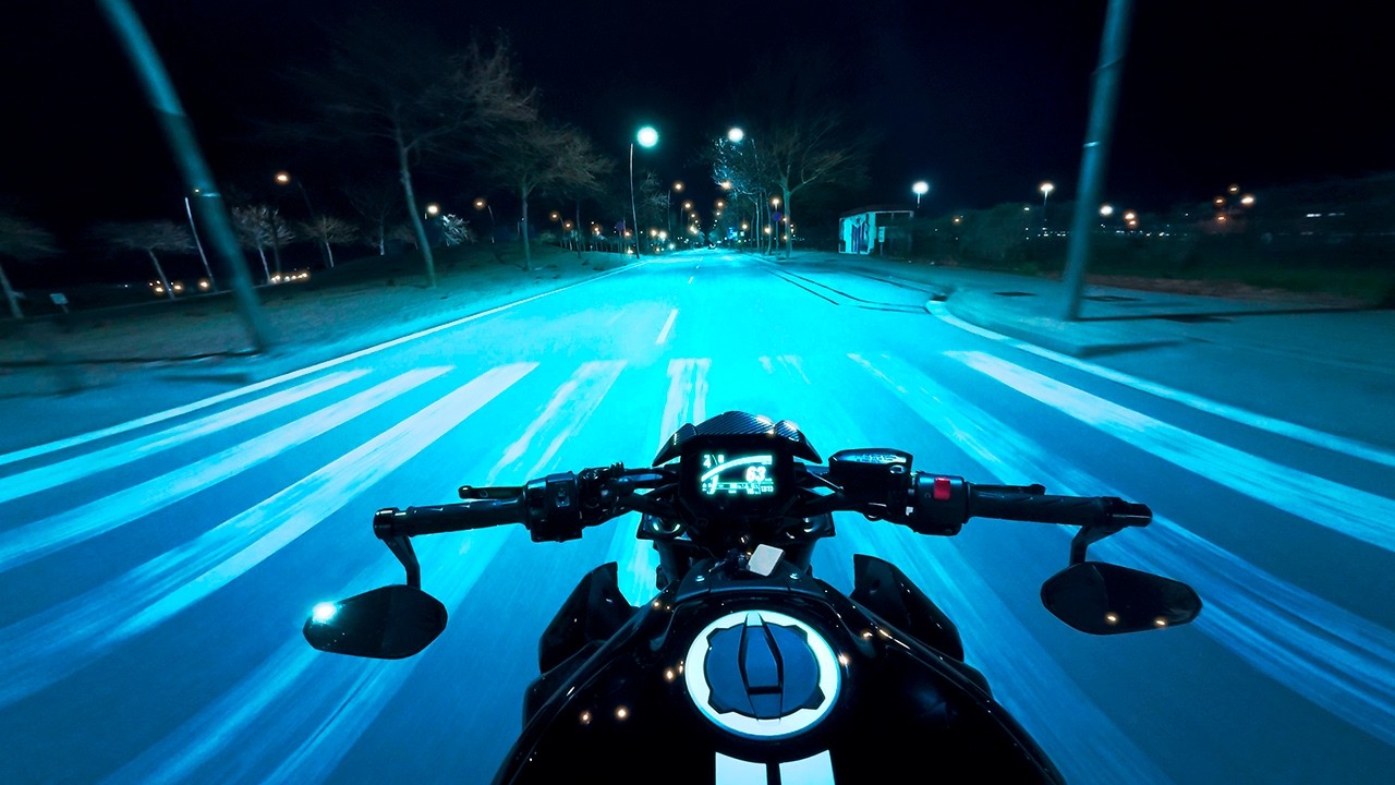 POV Night Ride City Bike Kawasaki Z900 (Pure Sound No Music)