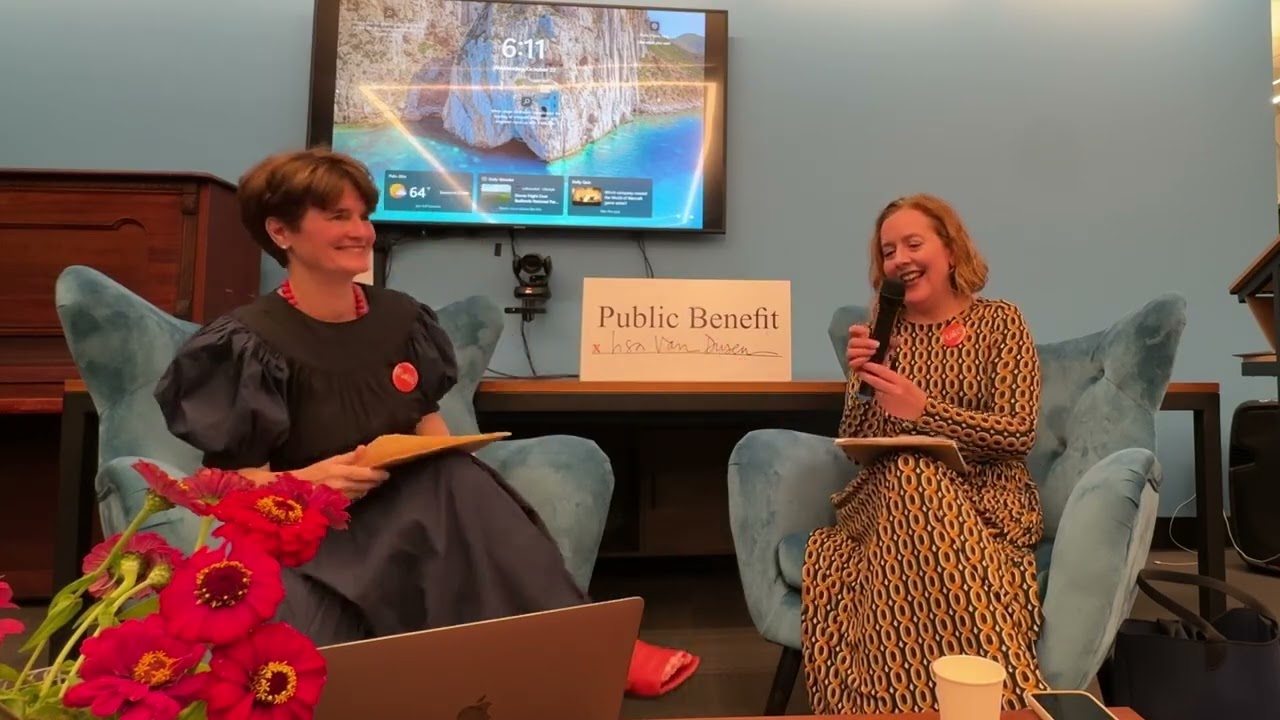 PUBLIC BENEFIT: Lisa Van Dusen in conversation with Karen Kienzle, Palo Alto Art Center 10/25