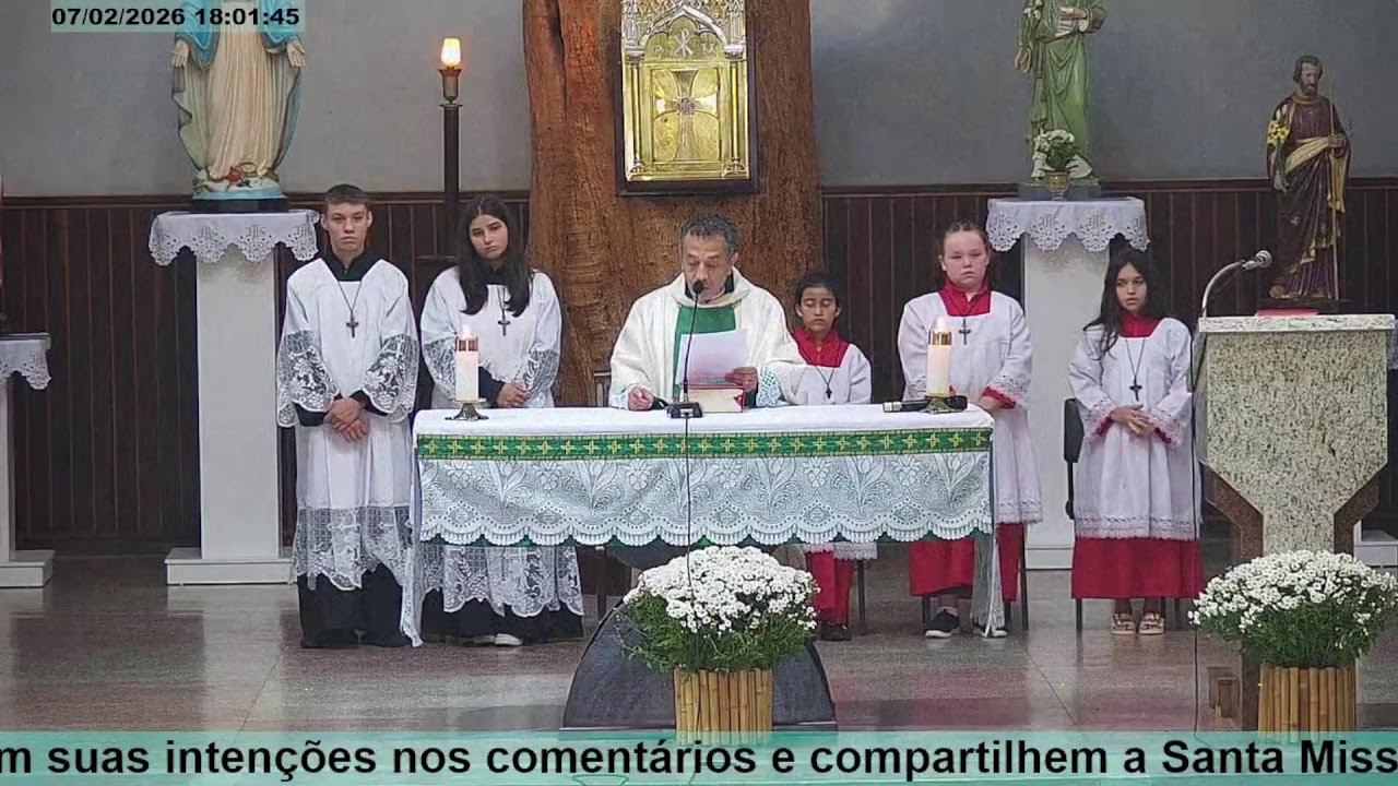 Transmissão da Santa Missa na Igreja Matriz de Santa Cecília - SC