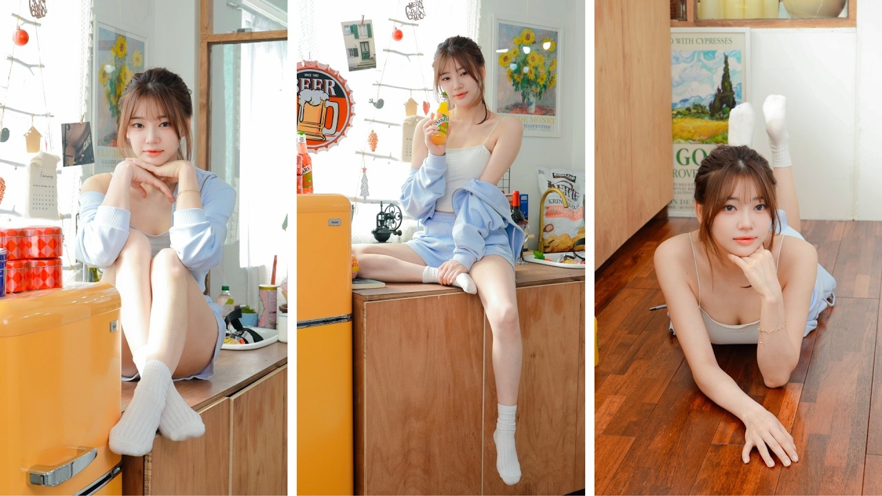 편안한 옷차림의 집순이 모드, 꾸밈없이 예쁜 새하의 주말 브이로그💙