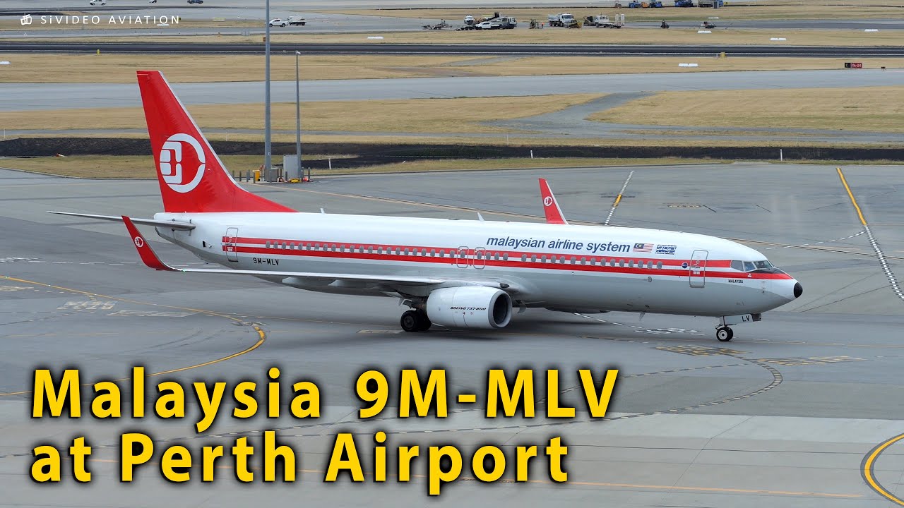 RETRO - Malaysia Airlines (9M-MLV) arrives & departs RW24 for the first time at Perth Airport.