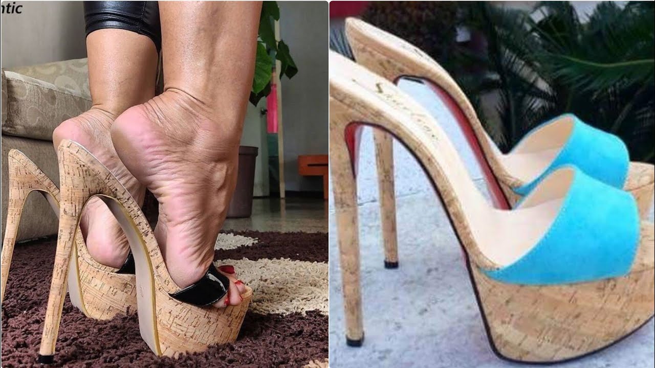 Very demanding collection of wooden high heel mule sandals for ladies.
