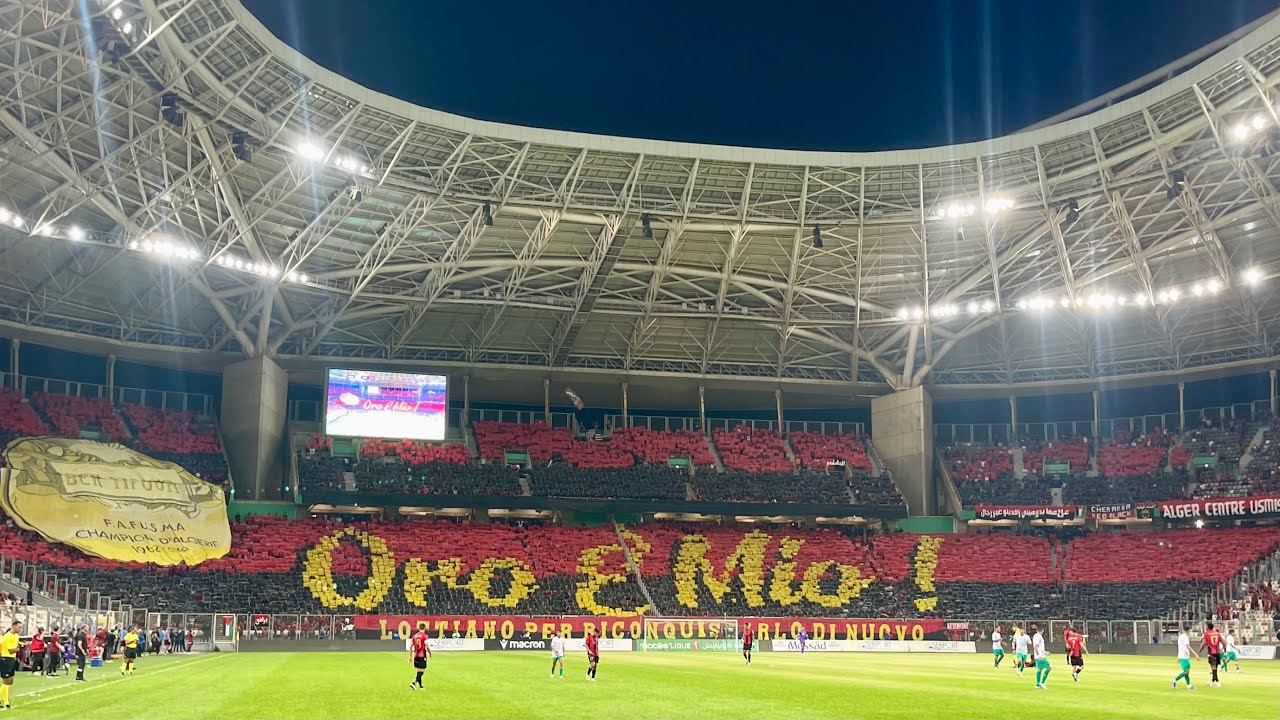تيفو أنصار إتحاد العاصمة في ملعب نيلسون مانديلا أمام اتحاد بسكرة TIFO USMA vs USB
