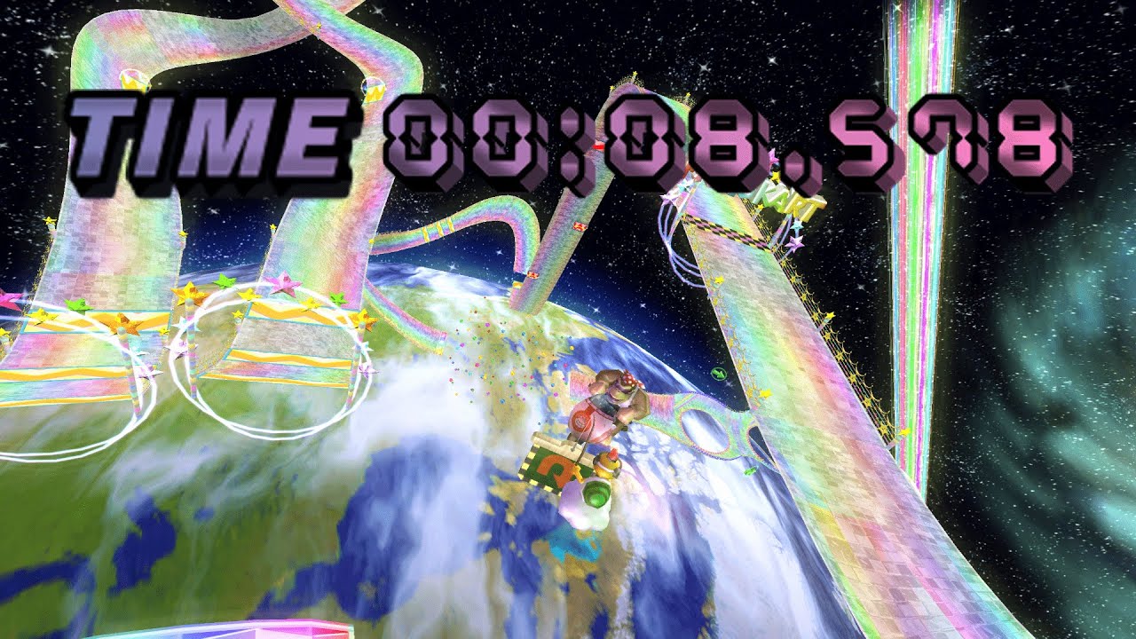 [MKWii TAS] Rainbow Road Flap (Glitch) - 8.578