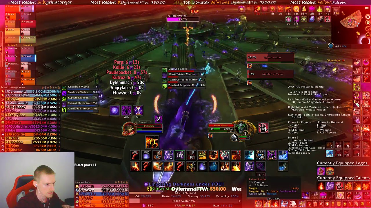 MYTHIC FALLEN AVATAR RANK 1 / 1.65M DPS - FIRE MAGE POV