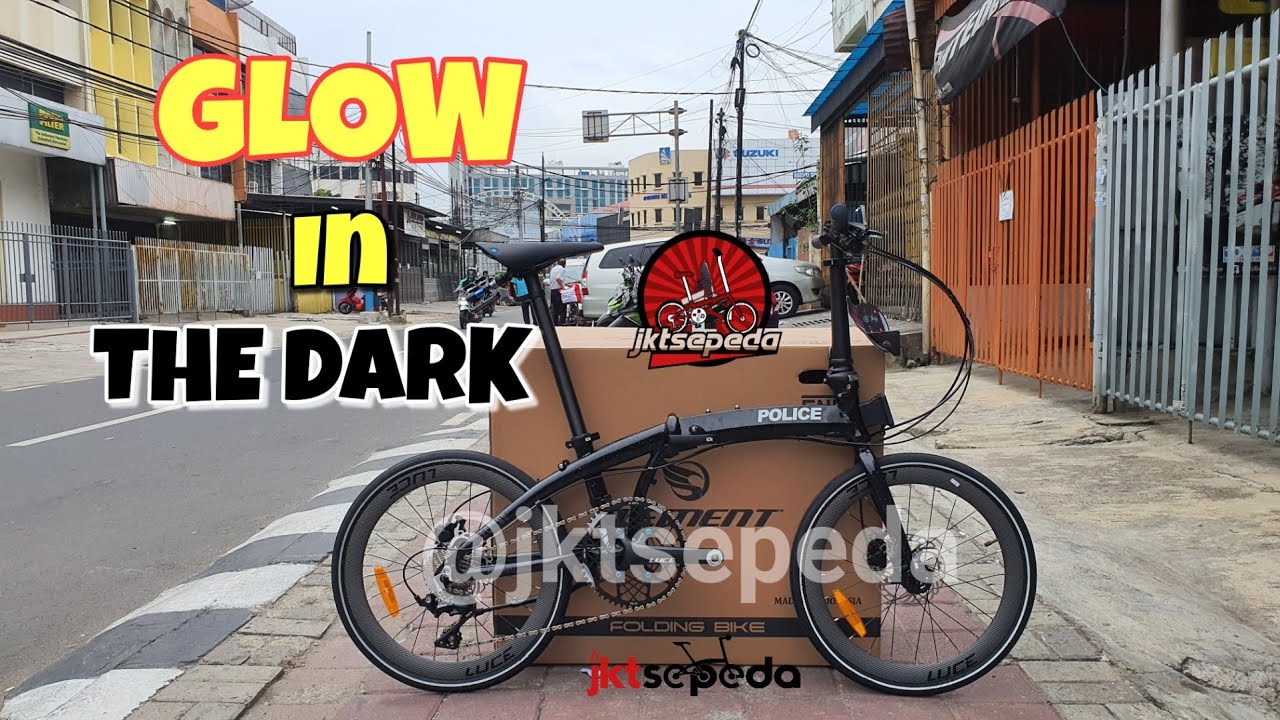 Sepeda Lipat ELEMENT ECOSMO 11 Black POLICE  | Sepcial Edition Glow in The Dark