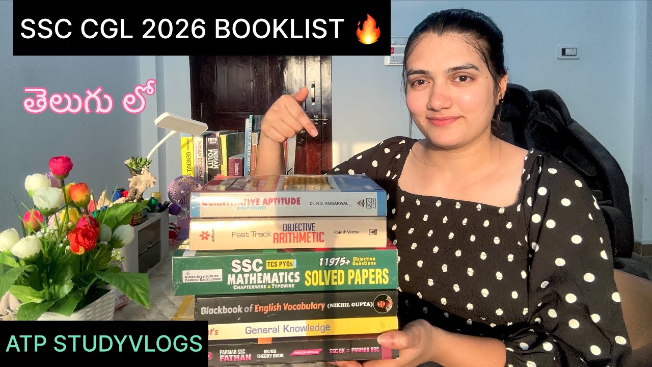 SSC CGL 2026🎯BOOKLIST📚 very imp✨standard books to clear CGL EXAM #ssccgl #booklist #cgl #ssc #telugu