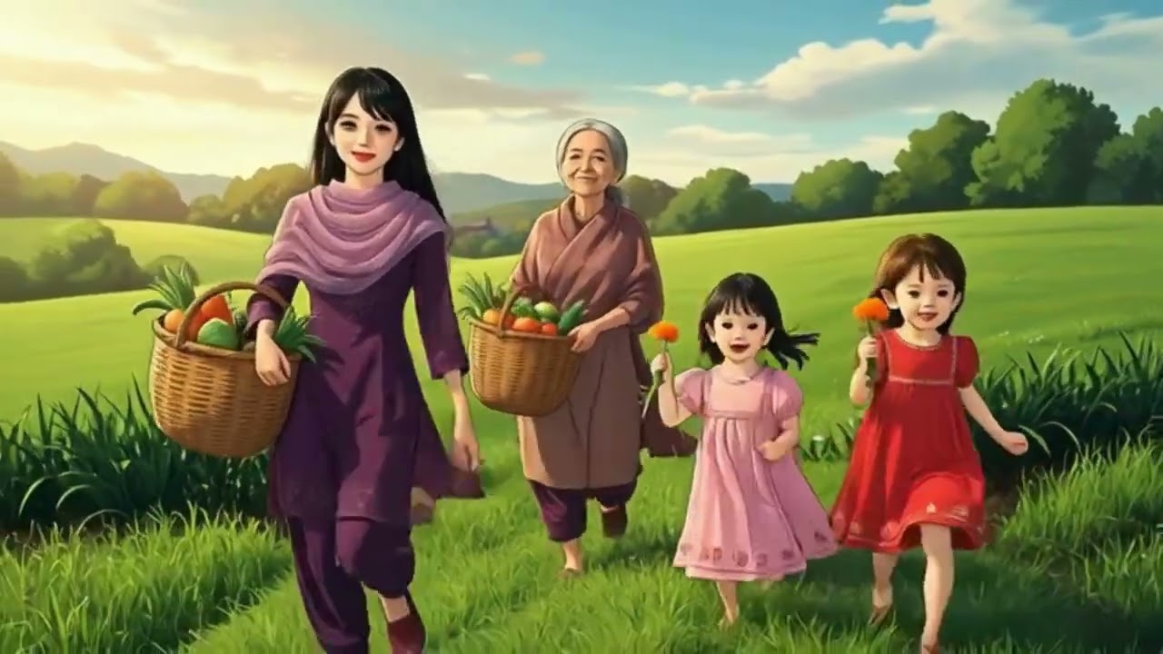green village |summer vacations |making cauliflower and orange halwaa|ghibli soft garden 😊🥰