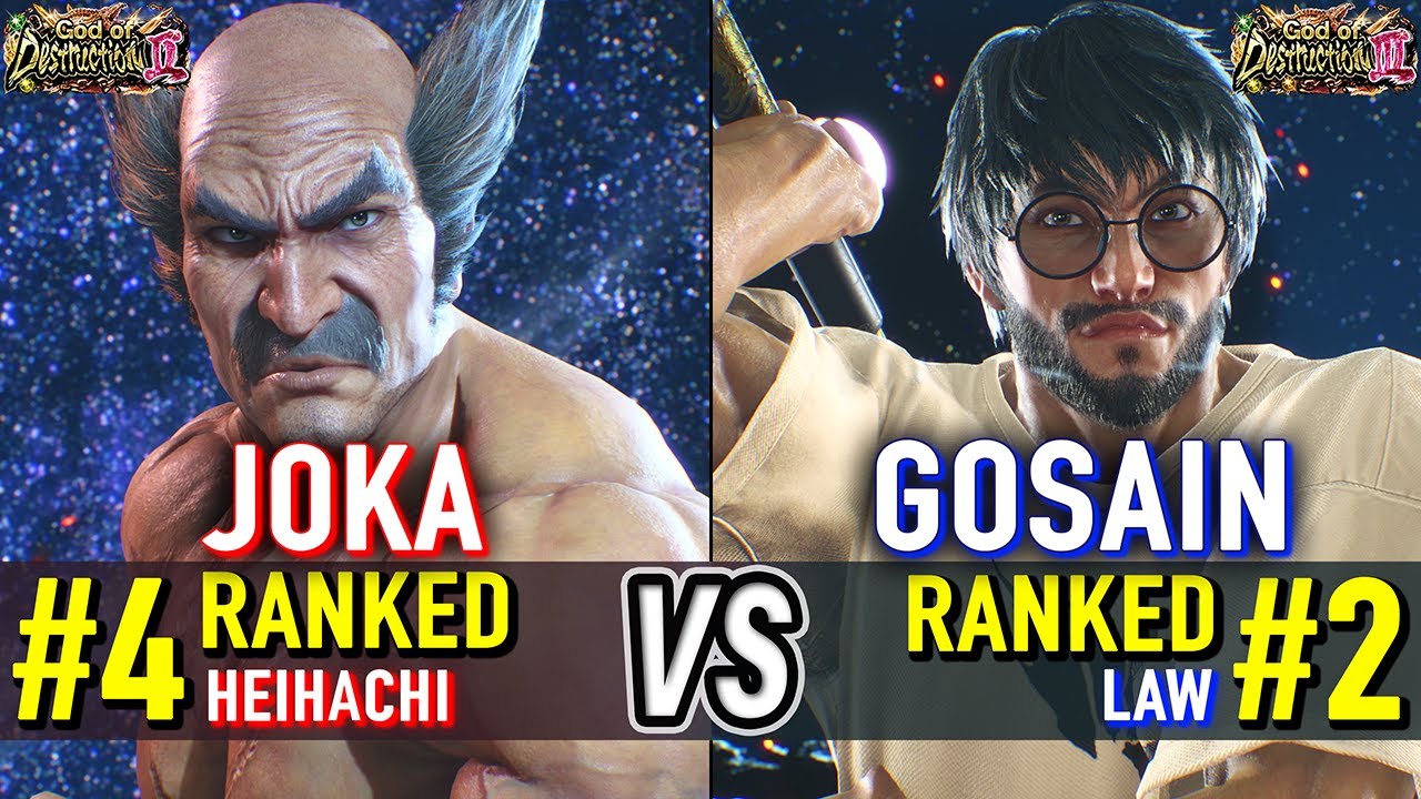 T8 🔥 JOKA (#4 Ranked Heihachi) vs GOSAIN (#2 Ranked Law) 🔥 Tekken 8 High Level Gameplay